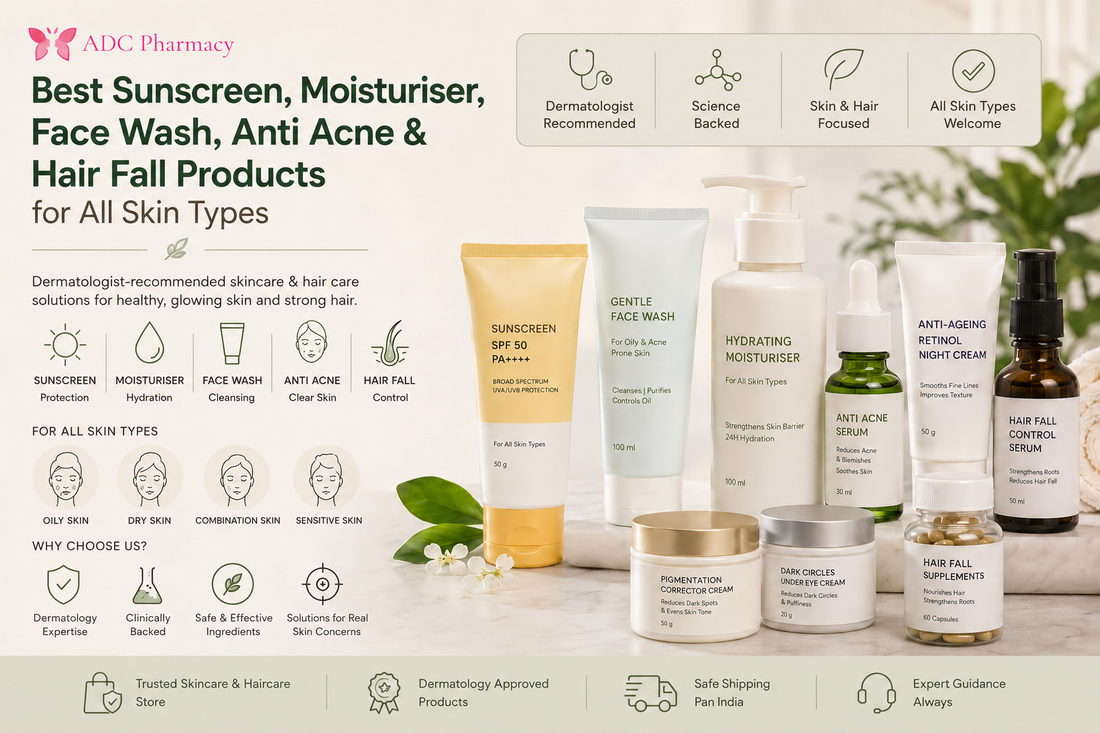 Best Sunscreen, Moisturiser, Face Wash, Anti Acne & Hair Fall Products for All Skin Types
