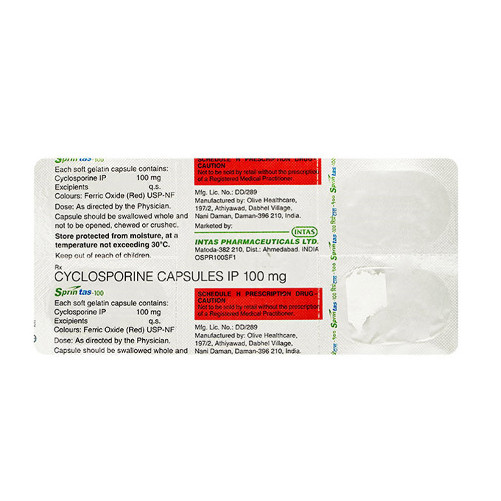 SPRINTAS 100MG CAPSULES